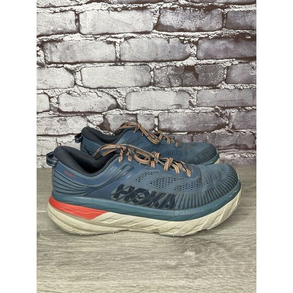 Hoka One One Bondi 7 110518 RTOS Blue Synthetic Running Shoes Men 10.5 US/44 2/3 main image 6